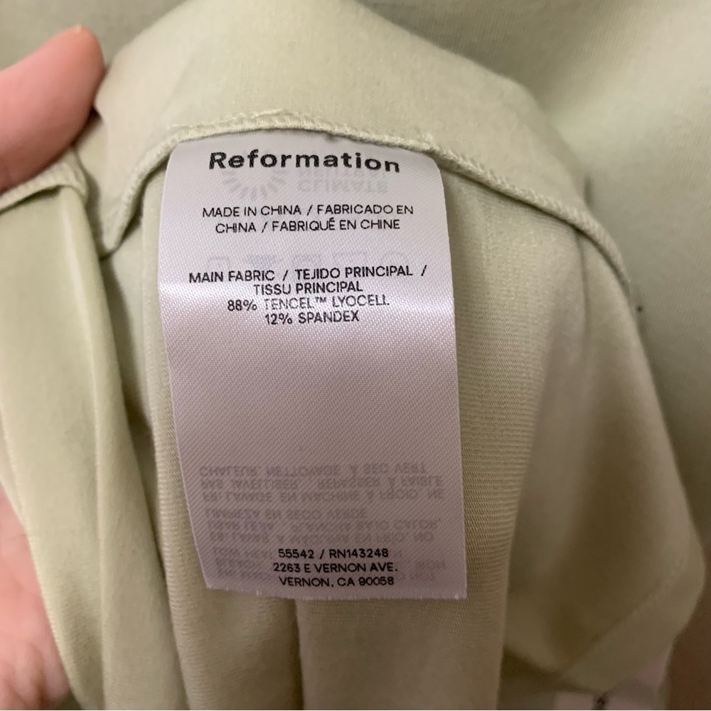Reformation Pavia Knit Dress in Dried Herbs Size XS New NWT - Picture 13 of 16